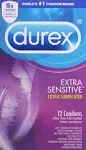 Durex Extra Sensitive Condoms Lubricated Latex 12