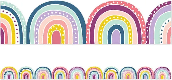 Teacher Created Resources Oh Happy Day Rainbows Die-Cut Border Trim