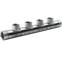 Home-Flex 3/4 in. FIP X 3/4 in. D FIP 1/2 in. D FIP Steel Manifold