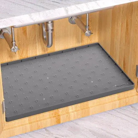 Sdpeia Under Sink Mat for Cabinet 2024 New Upgraded Silicone Waterproof Mat Kitchen Cabinet Liner Holds Over 3.3 Gallons