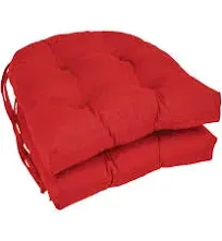 Blazing Needles 16-inch Solid Twill U-Shaped Tufted Chair Cushions