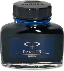 Parker Quink Blue Black Ink - Permanent - 2 oz Bottle