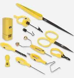 Loon Outdoors Complete Fly Tying Tool Kit Yellow, 10 PCS