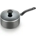 T-fal Initiatives Nonstick Sauce Pan 3 Quart Oven Safe 350F Cookware, Pots and Pans, Dishwasher Safe Black, Small