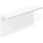 Vivo White Wall Mounted Folding 43 inch Workbench with Adjustable Brackets