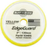 Buff and Shine EdgeGuard Yellow Polishing Foam Pad - 5" 534EGS