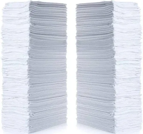 Durable Low Lint Cotton Towels 100 Count - Commercial 14x12” Cleaning Solution