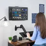 Vivo Pneumatic Keyboard & Mouse Platform Wall Mount, Keyboard Tray Arm