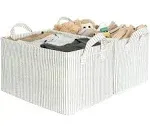 Storage Bins, Fabric Storage Bins for Shelves, Storage Baskets with Metal Fra...