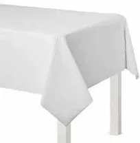 Amscan Frosty White Flannel Backed Table Cover