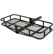 Elevate Outdoor Cargo Carrier 5.5&#034; x 19.5&#034; x 48&#034; Steel Folding Hitch Mount Black