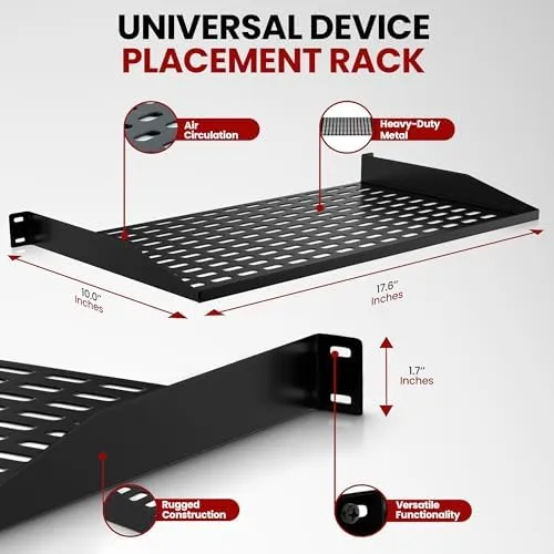 Pyle 1U Server Rack Shelf Mount Tray