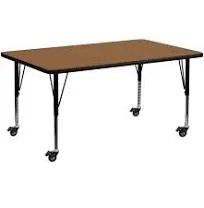 Flash Furniture Mobile Rectangular Laminate Activity Table XU-A