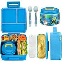 JXXM Bento Lunch Box for Kids with 8oz Soup Thermo,Leak-proof Lunch Containers with 5 Compartment,Thermo Food Jar and Lunch B