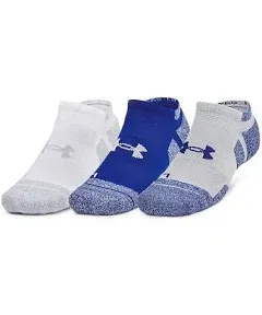 Under Armour Adult Performance Tech Pro 3-Pack No Show Socks Blue L