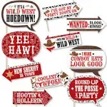 Big Dot of Happiness Funny Western Hoedown - Wild West Cowboy Party Photo Booth Props Kit - 10 PieceBig Dot of Happiness Funny Western Hoedown - Wild West Cowboy Party Photo Booth Props Kit - 10 Piece