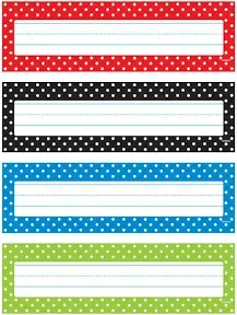 Trend Polka Dots Desk Toppers Name Plates Variety Pack