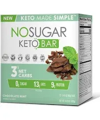 No Sugar Company, Keto Bar, Chocolate Mint