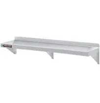 DuraSteel Stainless Steel Wall Shelf Wide x Deep Commercial Grade