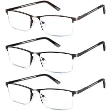 Lcbestbro Reading Glasses for Men Blue Light Blocking Reading Glasses Metal Readers