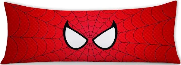 Spider Red Man Body Pillow Cover with Hidden Zipper 20x54inches Double Printe...