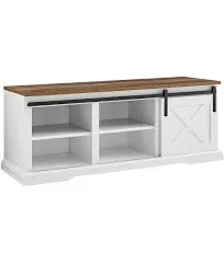 Walker Edison Sliding Barn Door Entry Bench