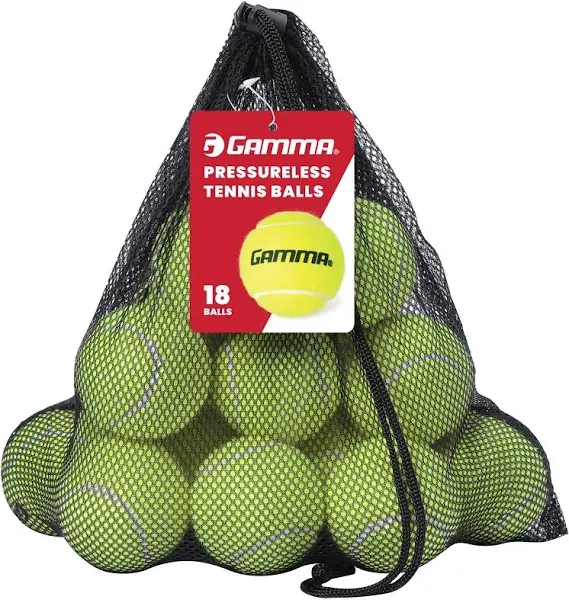 Gamma Bag-O-Balls 18 Pressureless Tennis Practice Balls NWT