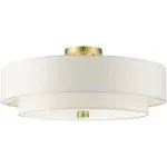 Livex Lighting 52140-12 Meridian Collection 22 x 22 x 9.5, Satin Brass