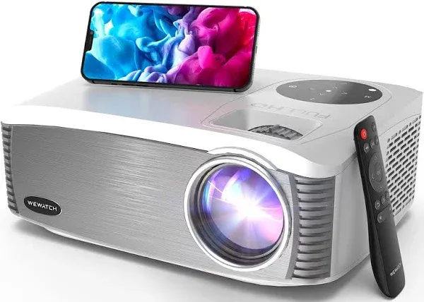 WEWATCH 20000LM 500 ANSI Projector - V70 Native 1080P Projector 5G WiFi Bluetooth Projector Indoor Office, Full HD Home Theater Movie Projector, Portable Video Projectors Compatible with HDMI/VGA/USB