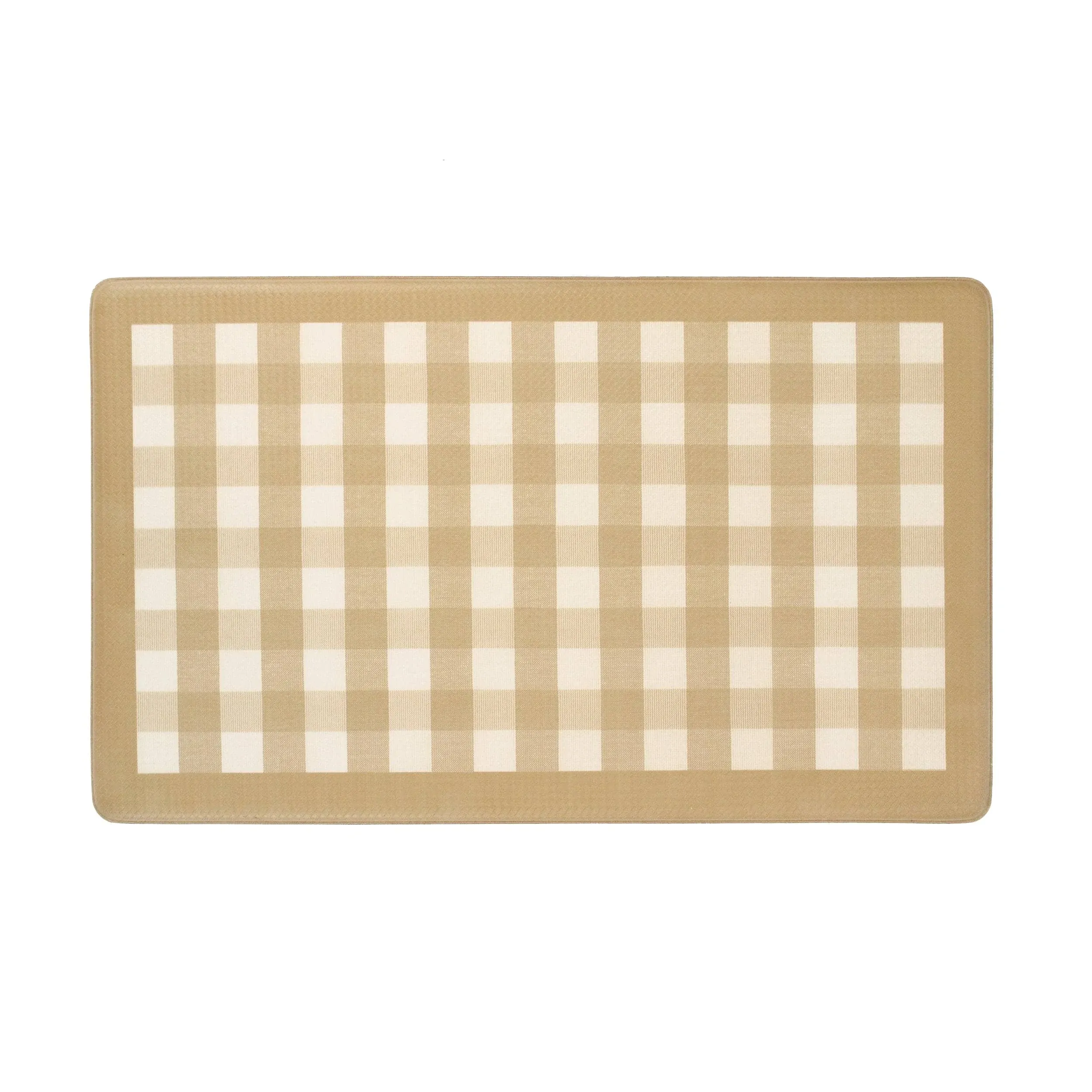 Achim Decorative Buffalo Check Anti-Fatigue Mat, Taupe, 18x30 Inches