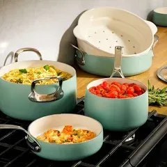 Oprah&#039;s Favorite Things 12-Piece Aluminum Cookware Set with Ceramic Non-Stick