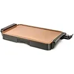 CRUX Electric Griddle with Nonstick Ceramic Coating, Cool-Touch Handles