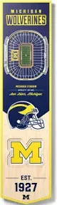 NCAA Michigan Wolverines 3D Stadium 8x32 Banner - Michigan Stadium