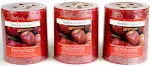 LuminessenceTm Apple Cinnamon Scented Pillar Candles 3 Pillar Candles In Each...