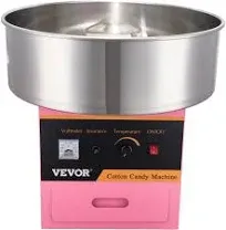 VEVOR Electric Cotton Candy Machine Commercial Candy Floss Maker with Stainless Steel Bowl for Home Kids Birthday Family Party