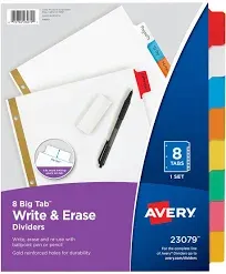 Avery Big Tab Write & Erase Dividers