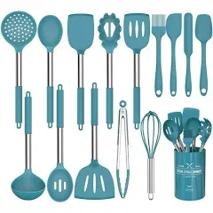 15 Pcs Silicone Cooking Utensils Kitchen Utensil Set