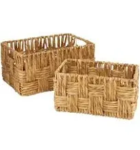 Benzara Wicker Basket Set of 2