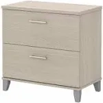 Bush Furniture Somerset 2 Drawer Lateral File Cabinet in Sand Oak