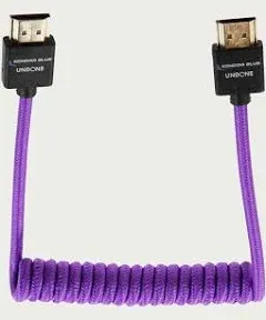 Kondor Blue Gerald Undone MK2 12"-24" Coiled Full HDMI Cable (Purple)