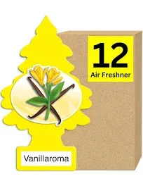 Little Trees Hanging Car and Home Air Freshener, Vanillaroma Scent - Pack of 12