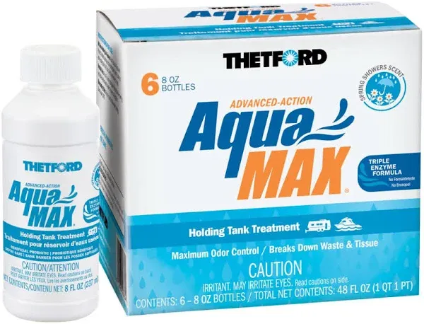 Thetford AquaMax Holding Tank Treatment - 6-Pack - 8oz Liquid - Spring