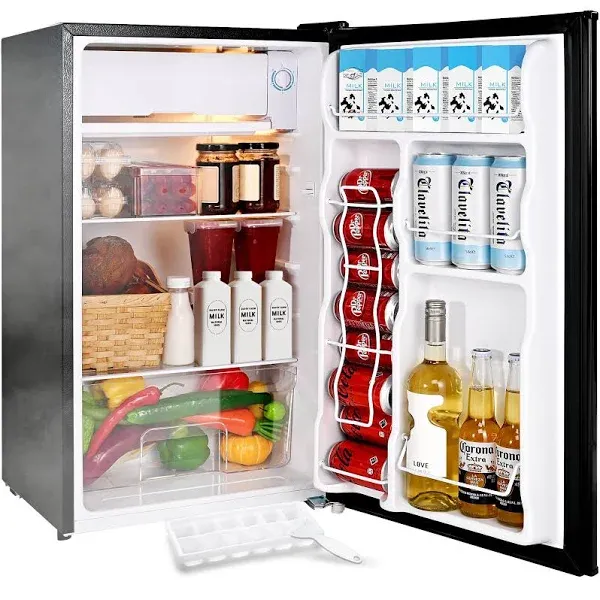 EUHOMY 3.2 Cu.Ft Mini Fridge with Freezer Single Door Compact Refrigerator