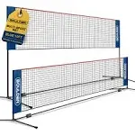 Boulder Badminton Pickleball Net - Height Adjustable Portable Net for Volleyball Tennis Soccer and Backyard Games - Easy Setup Nylon Sports Net