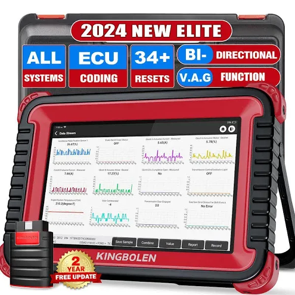 KINGBOLEN K8 Full Systems ECU Coding Bi-Directional OBD2 Scanner with 2 Years Update