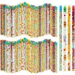 Kolewo4ever 200 pieces Happy Birthday Pencils Colorful Printed Birthday Pencils With Top Erasers Perfect For Teachers Classrooms Reward Birthday Party Kids Gifts Supplie (200)