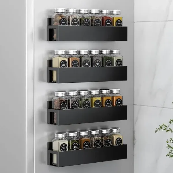 Agotglmi 4 Pack Magnetic Spice Rack