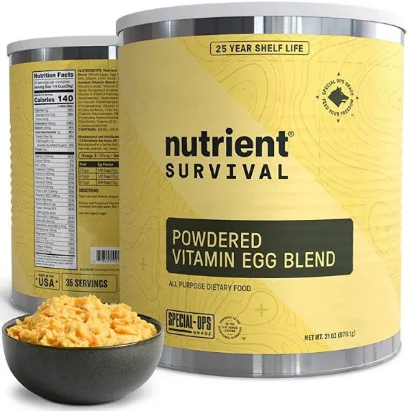 Vitamin Powdered Eggs Blend, Freeze Dried Prepper Supplies&amp;Emerg<wbr/>ency Food Supply