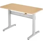 Adjustable Standing Desk YILIFT Color: White/Oak