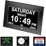 Alarm Clock with Day and Date for Elderly 7Inch Digital Calendar Clock Photo Fra